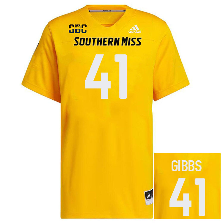 Southern Miss Golden Eagles #41 Connor Gibbs Jersey Football Uniforms-Gold